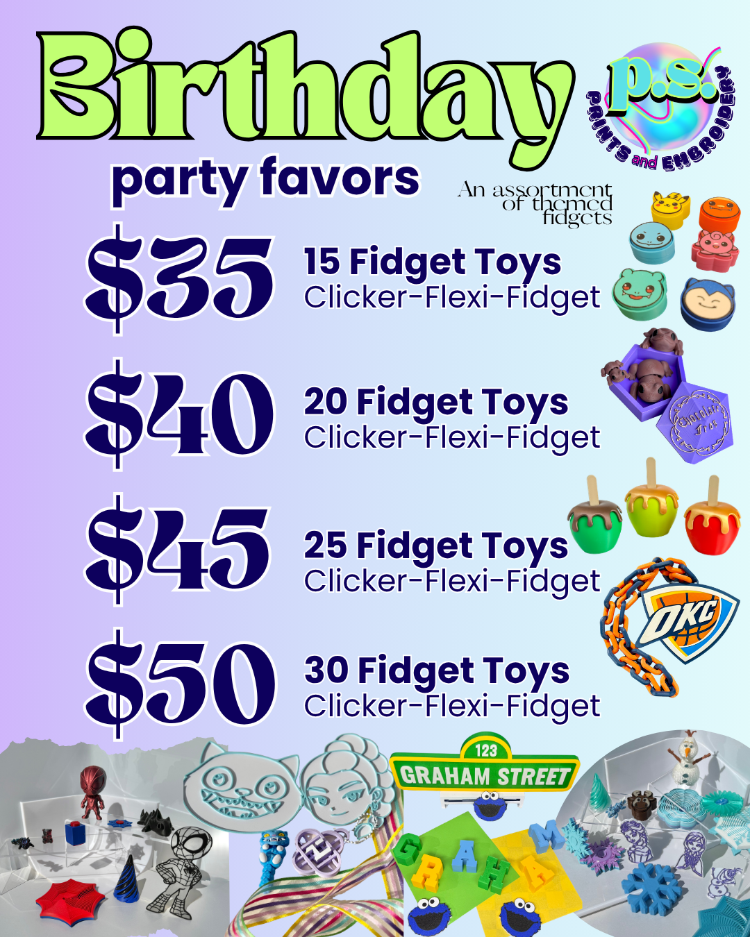 Birthday Party Favors