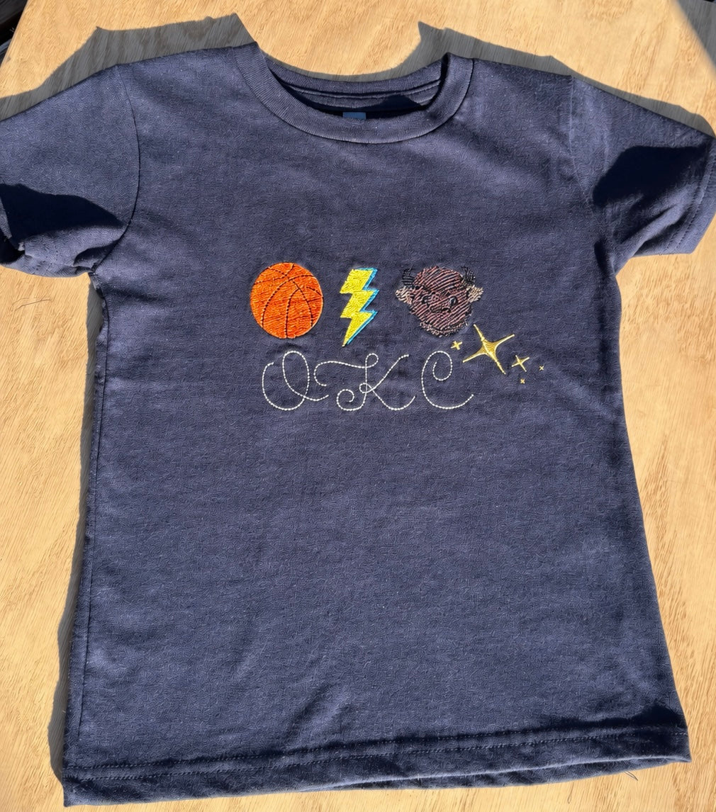 Kids OKC Basketball Fan Club Shirt