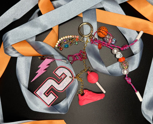 OKC Basketball Bag Charm - Thunder girlie summer