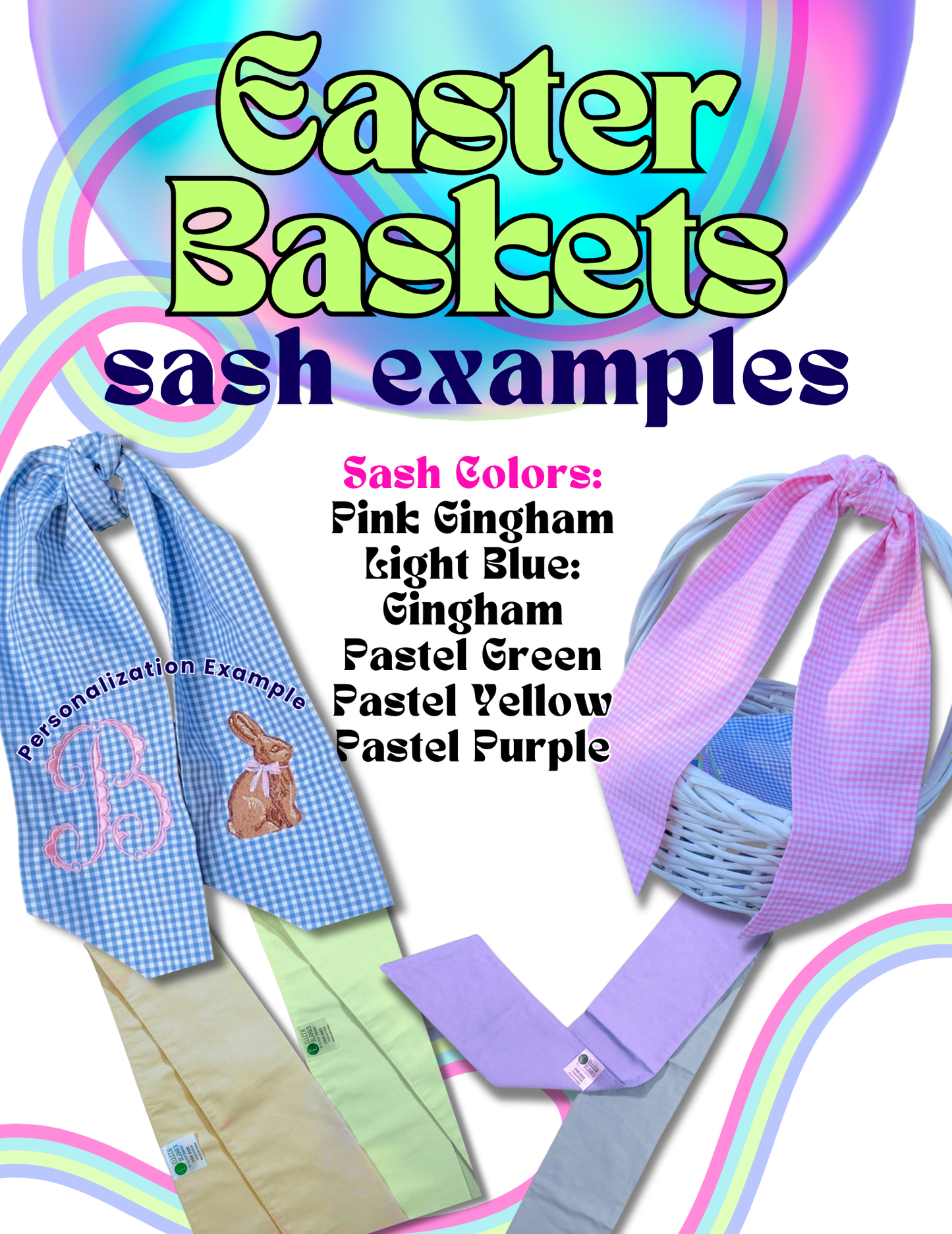 Personalized Woven Easter Basket
