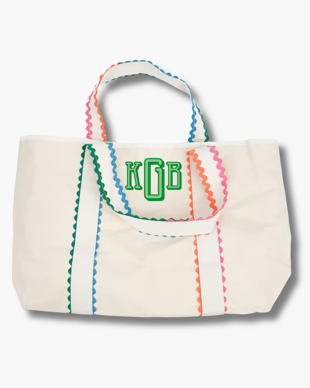 Ric Rac Scallop Canvas Tote Bag