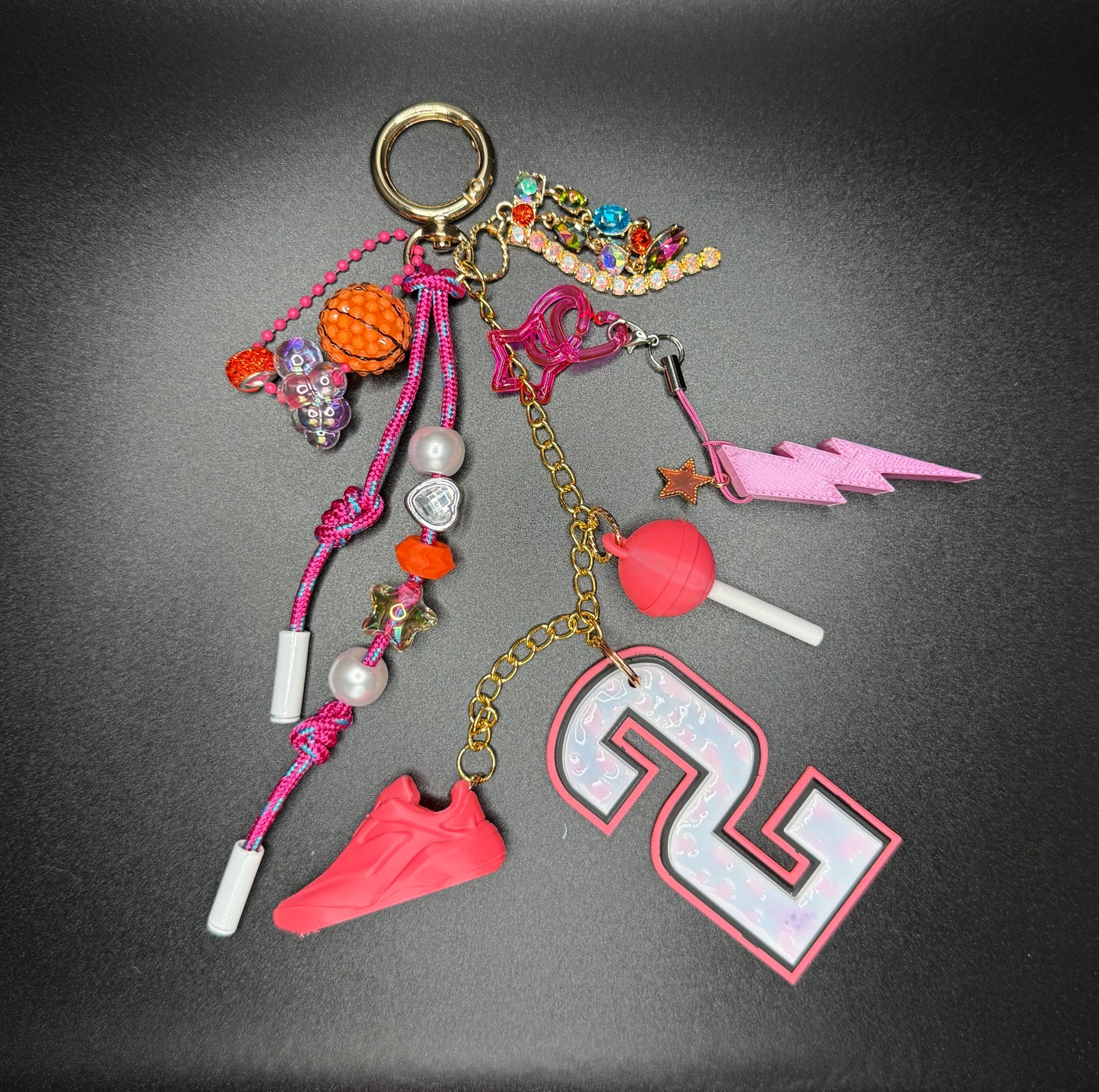OKC Basketball Bag Charm - Thunder girlie summer