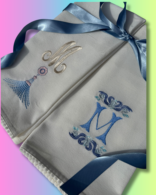 Embroidered Kitchen Hand Towels – Set of 2