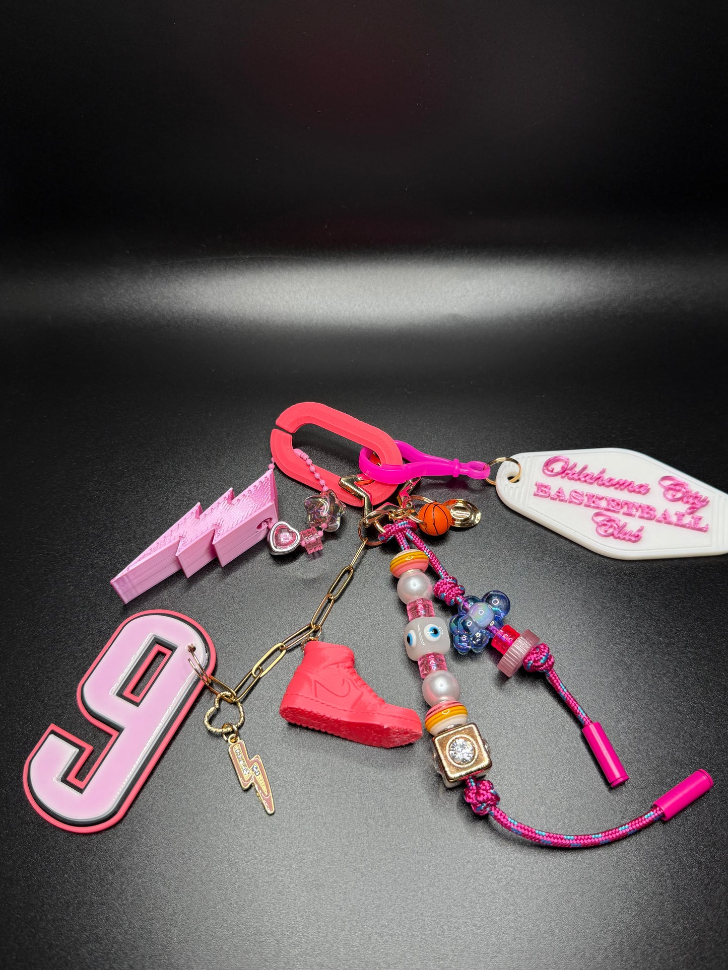 OKC Basketball Bag Charm - Orange Crush