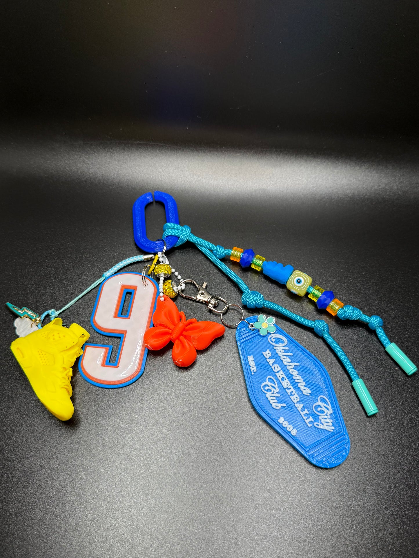 OKC Basketball Bag Charm - away jersey