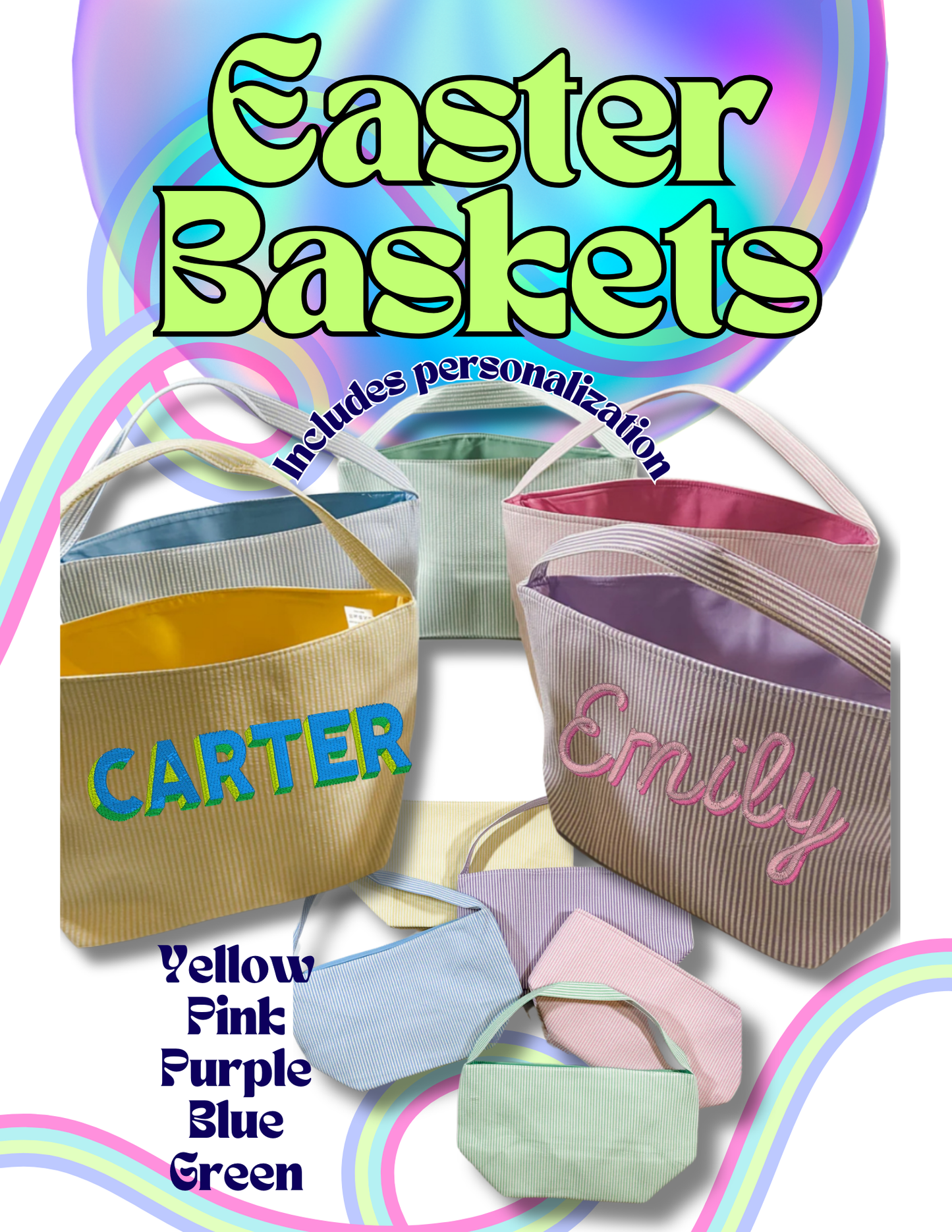 Personalized Fabric Easter Basket