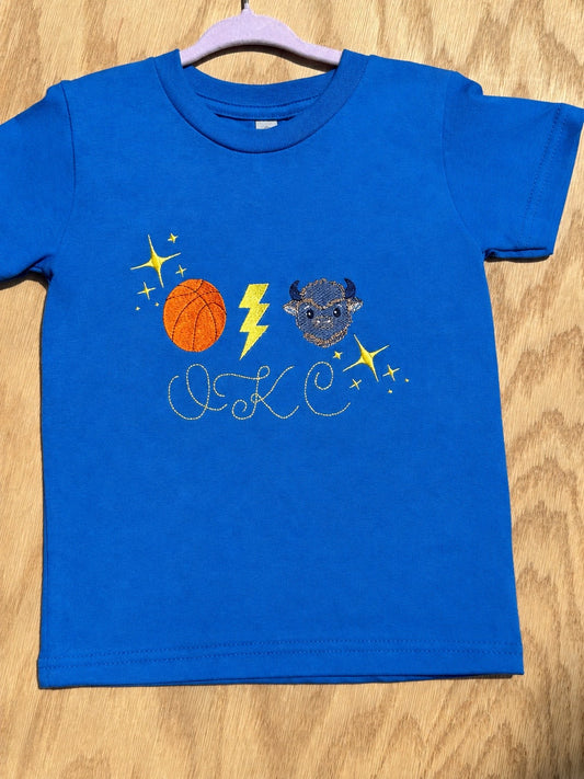 Kids OKC Basketball Fan Club Shirt