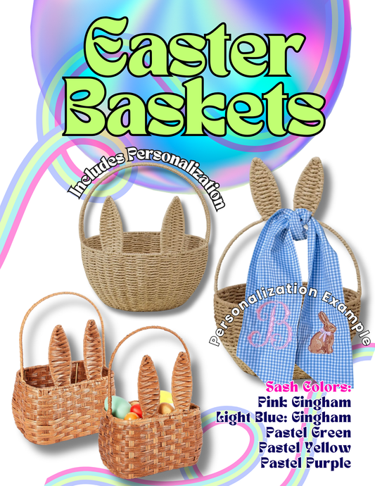 Personalized Woven Easter Basket