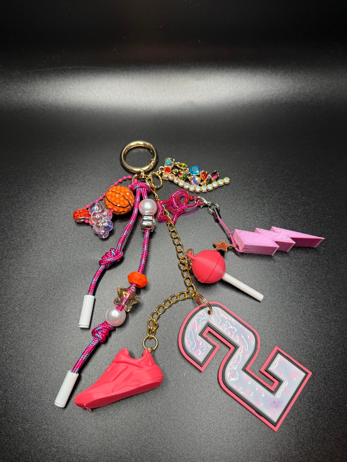 OKC Basketball Bag Charm - Thunder girlie summer