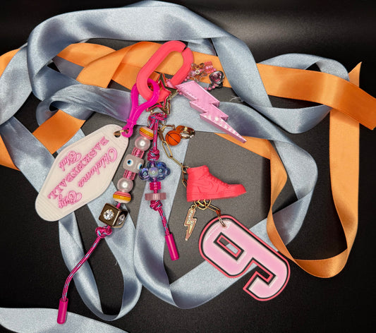 OKC Basketball Bag Charm - Orange Crush