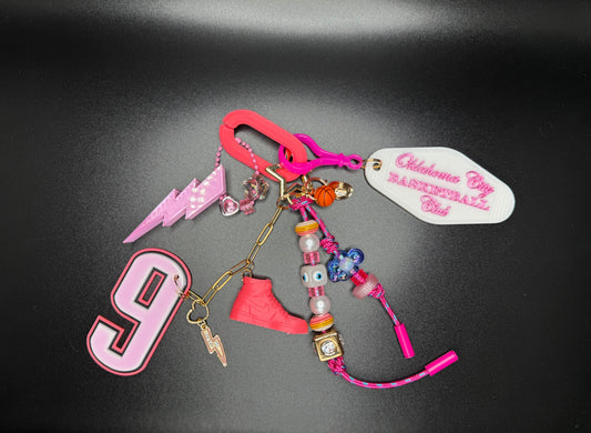 OKC Basketball Bag Charm - Orange Crush
