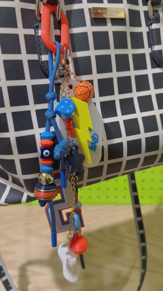 OKC Basketball Bag Charm - Blue #2